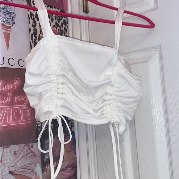 Fringed white crop top - Picture 1 of 2